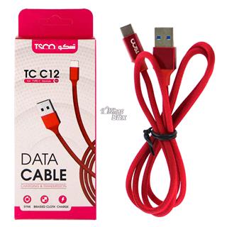 کابل میکرو USB تسکو مدل  TC C12  1Mقرمز 