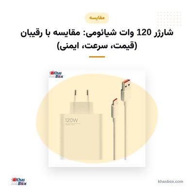 شارژر 120 وات شیائومی: مقایسه با رقیبان (قیمت، سرعت، ایمنی)