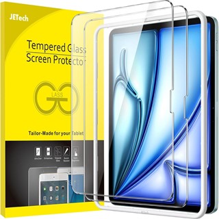محافظ صفحه نمایش JETech برای iPad Air 11 اینچی M2 (2024) با قاب نصب آسان، فیلم شیشه ای مقاوم، شفاف HD، بسته 2 - ارسال 20 روز کاری