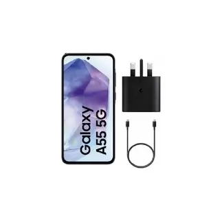 شارژر سامسونگ A55 کیفیت اورجینال - آداپتور به همراه کابل 25 وات