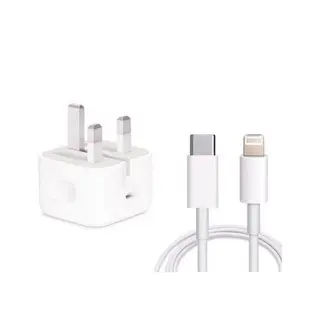 شارژر دیواری 20 وات مدل IPHONE 14 pro max به همراه کابل pd - سفید صدفی