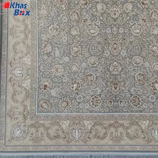 فرش ماشینی 1200 شانه طرح ملک تراکم 3600 زمینه فیلی ۱۲ متری
