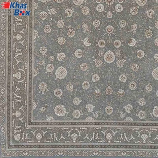فرش افشان فیلی کاشان 1200 شانه ماشینی گل برجسته کد 221228