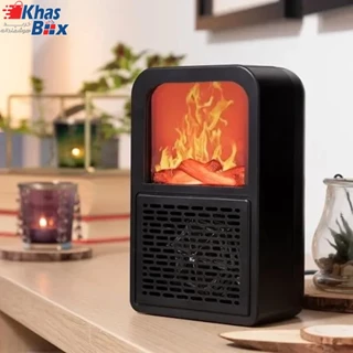 هیتر برقی رومیزی 500 وات طرح شومینه 3 بعدی