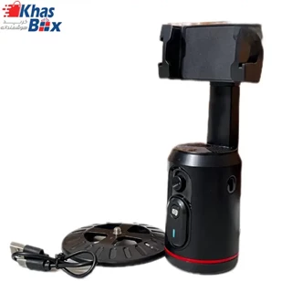 پایه ردیابی خودکار چهره، کنترل حرکتی دوربین روی بدنه تلفن با چرخش 360 درجه، (بهترین کالا برای تولید محتوا)
