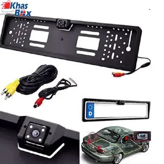 قاب پلاک خودرو با دوربین دنده عقب اروپایی مدل JX-9488 EU
