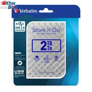 حافظه اچ دی دی اکسترنال ورباتیم مدل Store n Go Pattern ظرفیت 2 ترابایت