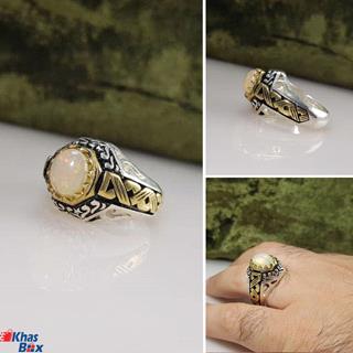 انگشتر اوپال اتیوپی مردانه مدل 84