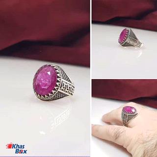 انگشتر یاقوت سرخ آفریقایی مردانه کد 69.16