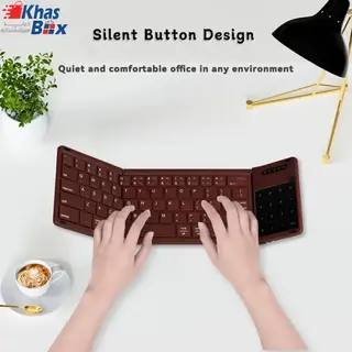 کیبورد بیسیم تاشو شارژی با تاچ پد