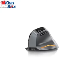 ماوس عمودی ارگونومیک بی‌سیم با صفحه نمایش OLED، ماوس RGB بی‌صدا قابل شارژ TRELC برای اتصال 2 دستگاه (BT+2.4GHz)، 3200 DPI، 8 دکمه برای Windows/PC/Desktop/Laptop/Tablet (خاکستری)