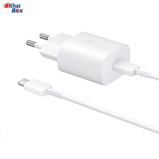 شارژر سامسونگ مدل EP-TA800 25W دو پین همراه کابل اصل