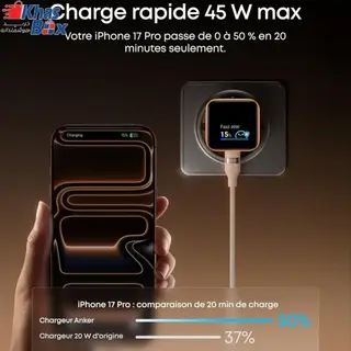 آداپتور انکر 45 وات صفحه نمایش دار | Anker A121D 