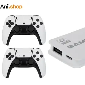 کنسول بازی همراه با 2 دسته بی سیم طرح (PS 5) Game console with 2, PS5 design wireless controllers با حافظه 64 گیگ