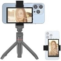 صفحه نمایش مانیتور سلفی Vlog تلفن Newmowa، پایه گیره نگهدارنده تلفن مغناطیسی، استفاده از دوربین پشتی تلفن برای سلفی Vlog استریم زنده TikTok، سازگار با آیفون (پشتیبانی از ضبط سیمی 4K 30 فریم در ثانیه)