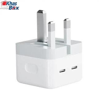 شارژر اپل ۳۵ وات دو پورت USB-C کامپکت مدل A2344 (اصل)