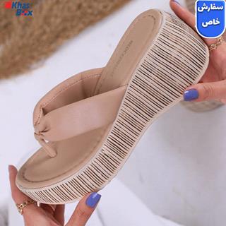 دمپایی زنانه برند medcezirsuat مدل 6CMCZGTBN بژ