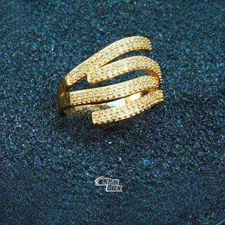 انگشتر طلایی چهار پر مدل AT-168