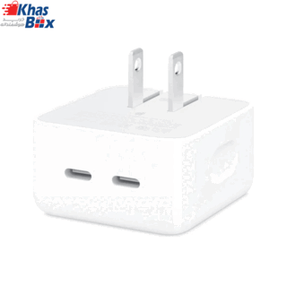 شارژر دیواری اپل ظرفیت ۳۵ وات دو پورت USB-C