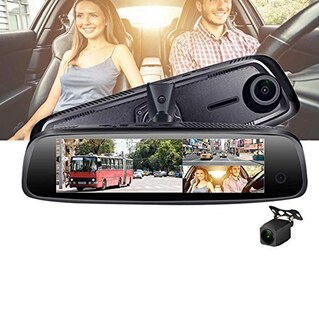 دوربین آینه ای آینه 3 لنز 1080P Full HD ، صفحه نمایش لمسی داش ، رسانه ای ، نسخه شبانه ، ضبط حلقه ، سنسور G ، مانیتور پارکینگ