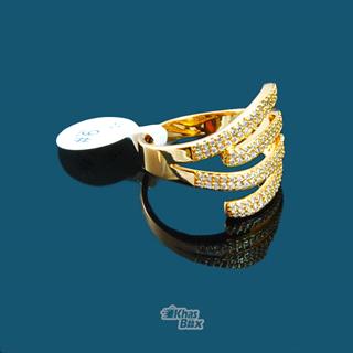 انگشتر طلایی چهار پر مدل AT-168