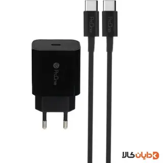 شارژر دیواری پرووان مدل PWC501 توان ۲۵ وات با کابل USB-C