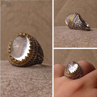 انگشتر در نجف اصل با رکاب نقره مردانه