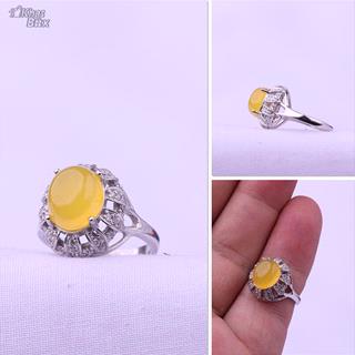 انگشتر عقیق زرد زنانه