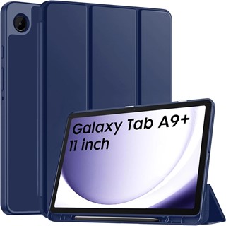 کیف اسمارت سیلیکونی جا قلم دار تبلت سامسونگ Galaxy Tab A9 Plus X216 - سرمه ای