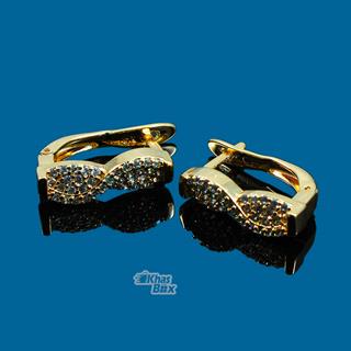 گوشواره طلایی ظریف نگین دار ریز مدل GT-22 