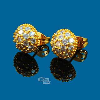 گوشواره طلایی ظریف طرح نیم دایره مدل GT-22