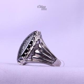 انگشتر حدید صینی خطی مردانه