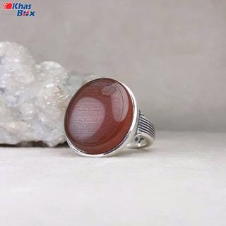 انگشتر عقیق مردانه یمنی خطی کد 782