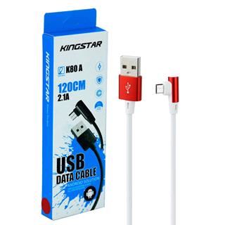 کابل کینگ استار تبدیل USB به microUSB مدل K80 A طول 110سانتی متر