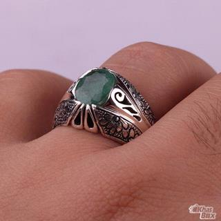 انگشتر زمرد اصل زامبیا مردانه 