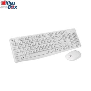 Wireless Keyboard and Mouse Combo Set White