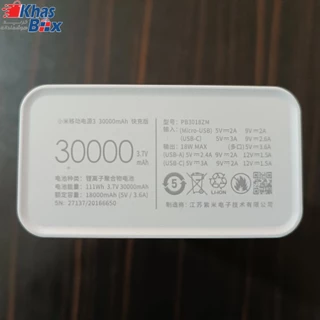 پاور بانک شیائومی مدل Redmi با ظرفیت 30000 اورجینال دارای پورت تایپ سی و میکرو و قابلیت شارژ فست