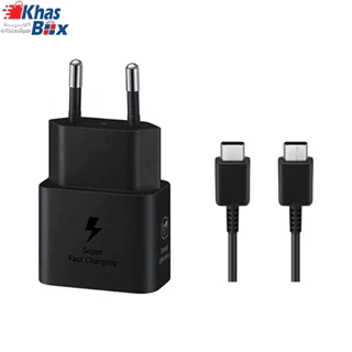 شارژر اصلی سوپرفست 25 وات سامسونگ با کابل تایپ سی Samsung Travel Adapter Charging EP-TA800 25W