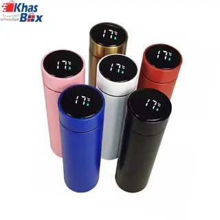 فلاسک هوشمند یونیک مدل دماسنج دار کد 05 گنجایش 0.5 لیتر - چند رنگ