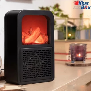 بخاری برقی فن دار طرح شومینه 