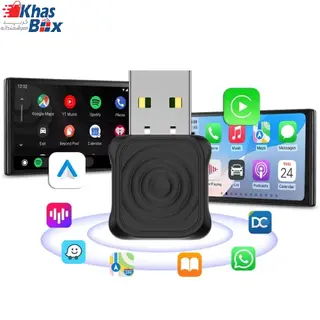 کارپلی و اندروید اتو مدل Wireless P7794 Carplay/Android Auto به همراه مبدل USB به USB-C