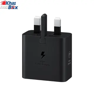 شارژر سامسونگ مدل EP-T2510 توان 25 وات سه پین | شارژر اصلی USB-C با Super Fast Charging