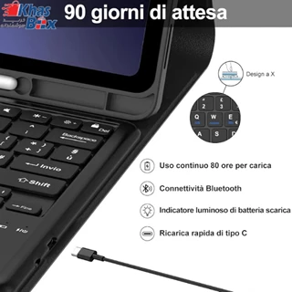 کاور کیبورد دار مگنتی تبلت سامسونگ Tab S6 Lite (P615/P610) با تاچ‌پد