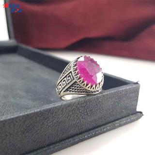 انگشتر یاقوت سرخ آفریقایی مردانه کد 69.16
