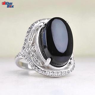 انگشتر عقیق یمنی مشکی اصلی 59