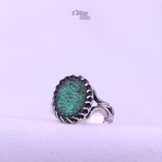 انگشتر سندلوس خطی سبز مردانه