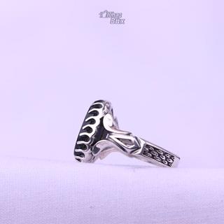 انگشتر سندلوس خطی سبز مردانه