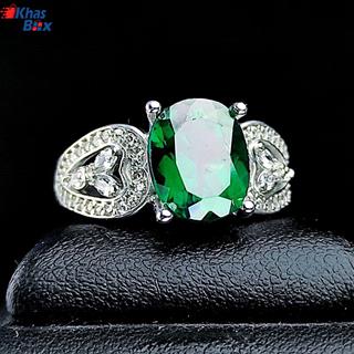 انگشتر توپاز زنانه سبز اصل کد 0.2