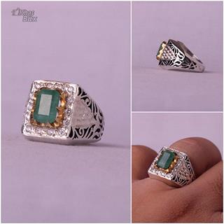انگشتر  زمرد زامبیا اصل مردانه