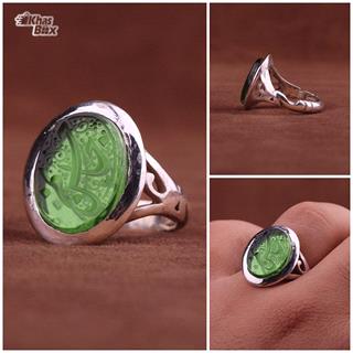 انگشتر زمرد اتمی خطی مردانه